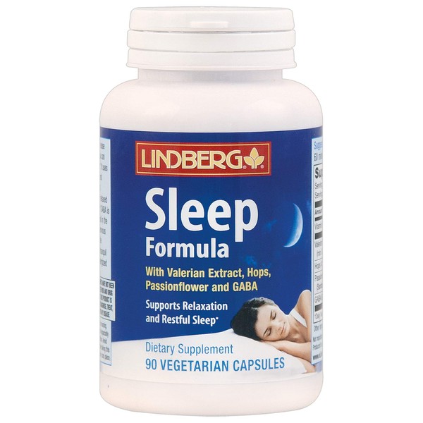 Lindberg Sleep Formula with Valerian Plus, 45 Servings, Vegetarian Capsules