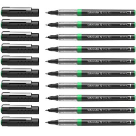 Schneider Xtra 823 Rollerball Pen with Stainless Steel Conical Tip 0.3 mm Pack of 10 Green
