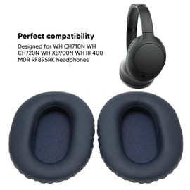 Replacement Ear Pads Cushions for SONY WH-CH710N WH-CH720N WH-XB900N WH-RF400 MDR-RF895RK Headphones, Professional Ear Cushion Pads with Soft Protein Leather & Memory Foam (Blue)