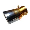 R-STYLE Oval Type Stainless Steel Muffler Cutter (Black Gold)