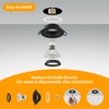GeyouLux 6 x LED Recessed Spotlights, 230 V, IP44 Frame