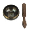 Antiqued Brass Tibetan Meditation Singing Bowl With Wooden Mallet 4