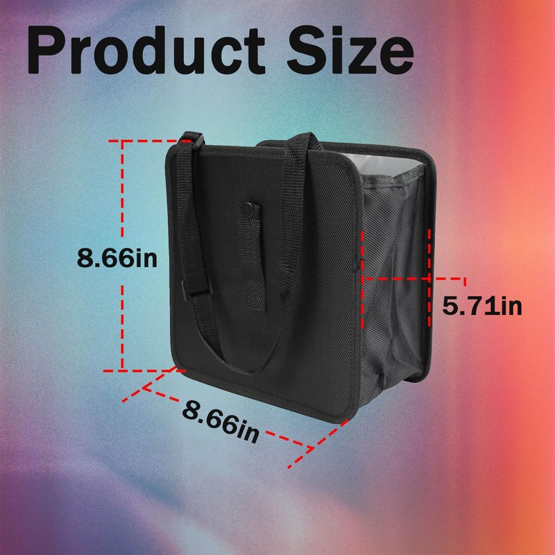 KAQISI Foldable Car Trash Can, Hanging Waterproof Leakproof Trash Can