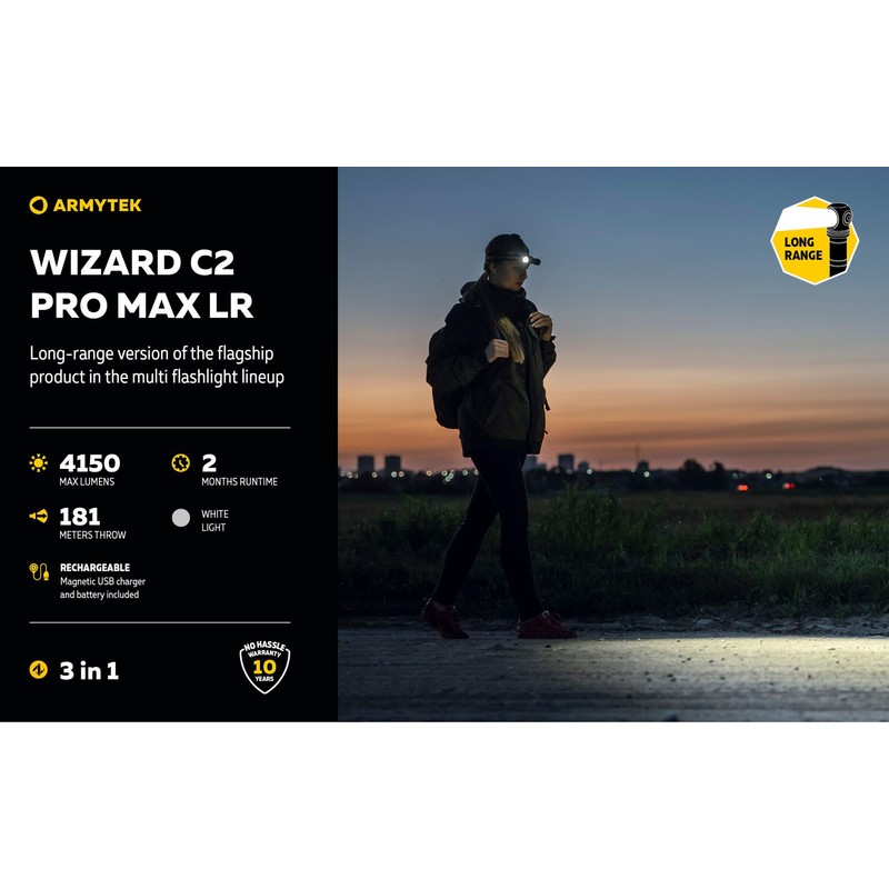 Armytek Wizard C2 Pro Max LR Headlamp -4150 Lumens Cool