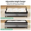 Kitstorack 2Pack Height-adjustable Under Bed Storage with Wheels, Under Bed