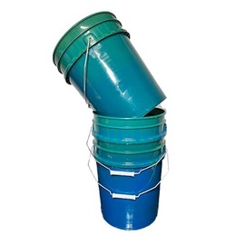 5 Gallon Bucket & Lid - 90 Mil All Purpose Pail - Made in The USA - Food Grade - Contains No BPA Plastic - Recyclable (6, Mystery Swirl)