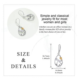 Dragonfly Earrings Sterling Silver Animal Flowers Dangle Earrings Jewellry Mother'S Day Gifts for Women