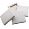 4 Mini Blank Framed Canvas Panels 7x7 cm Square Small