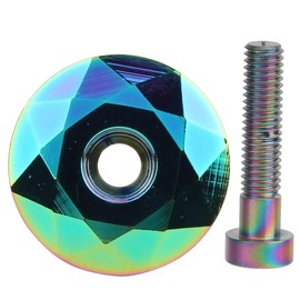 Bicicleta Al Alloy Headset Top Cap & Screw Mountain Bike Headset Stem Top Cap Cover para Accesorios de modificacion de Bicicletas(Vistoso)