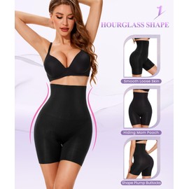 YADIFEN Shapewear Shorts for Women Tummy Control, Seamless Body Shaper High Waisted Butt Lifter Shorts Under Dresses