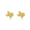 10K Yellow Gold Texas State Nugget Stud Earrings
