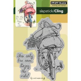 Penny Black Cling Rubber Stamp 4 x 6-inch Sheet-Enjoy The Ride