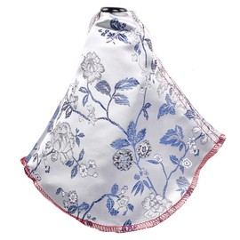 Universal Shift Boot Cover Manual/Auto Shift Knob Boot Dust Cover Traditional Chinese Embroidered Pattern with Silk Touch (Gray)