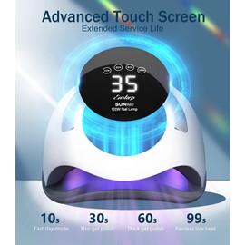 UV LED Nail Lamp, Easkep 120W Nail Dryer for Manicure/Pedicure, 36 Beads LED Gel Lamp with Large LCD Touch Screen/4 Timer Setting/Auto Sensor,Professional Nail Art DIY Tools Home Salon Use