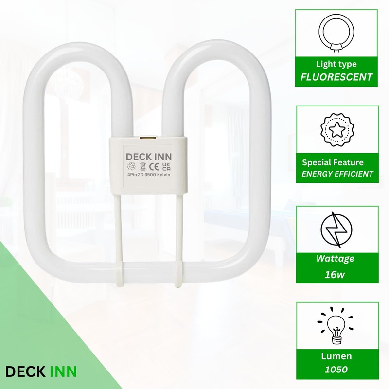 DECK INN 16 Watt 4 Pin 2D 3500 Kelvin Low