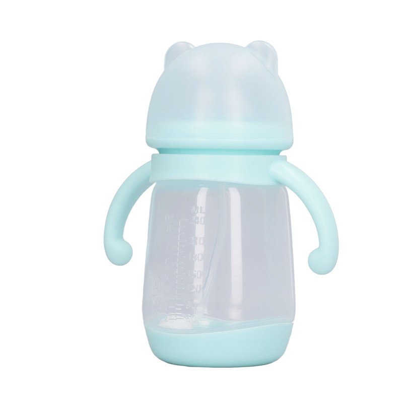3pcs Self Grip Baby Bottle Bear Shaped Detachable Leakproof Infant