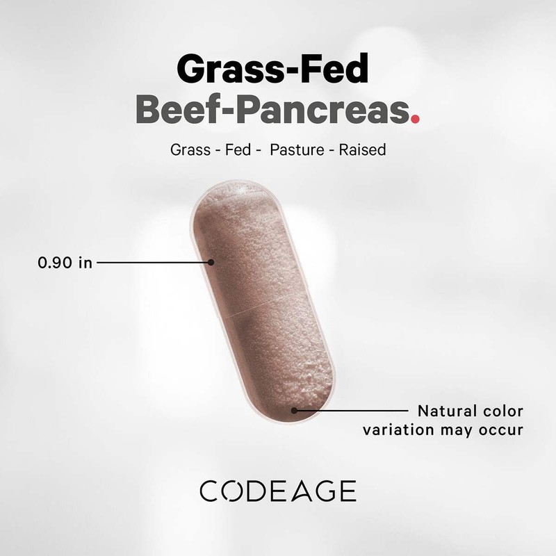 코드에이지 목초사육 소고기 췌장 - 180캡슐 (30인분) CodeAge Pasture-Raised Beef