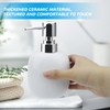 AstraLoom 450ml Oval Ceramic Hand Soap Dispenser with Plastic Pump