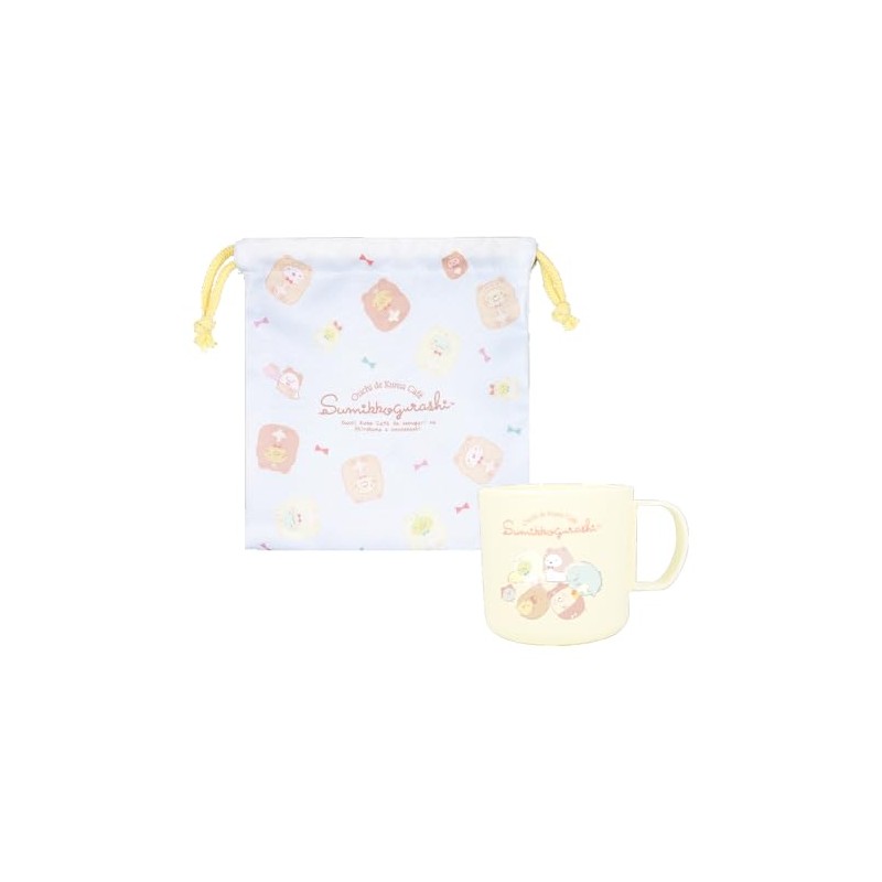 T'S Factory Sumikko Gurashi Plastic Cup & Drawstring Set, Bear