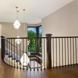 Sidasu 30Pcs Iron Balusters - 1/2" Square Hollow Metal Stair Spindles for Staircase, 44" Decorative Balusters for Staircase Indoor/Outdoor Use