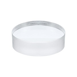 MECCANIXITY Acrylic Display Stand Base 4x1.2 Inch Solid Clear Cylinder Round Display Riser for Collectibles, Jewelry, Artwork