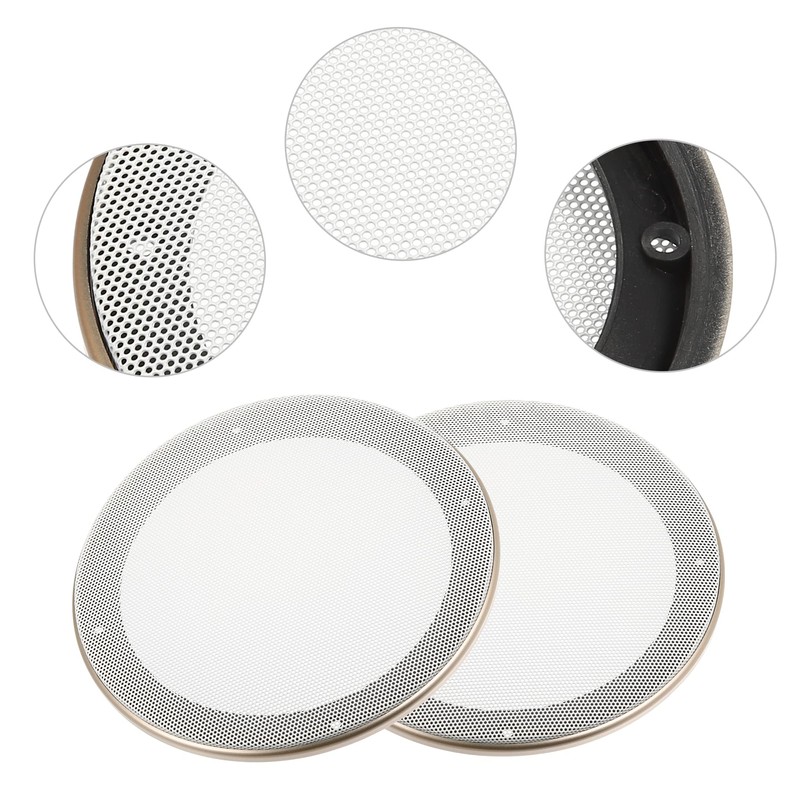X AUTOHAUX 2 Pcs 6.5" Car Speaker Cover Mesh Subwoofer