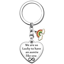 TTOVEN Auntie Gifts Auntie Keyring Mothers Day Birthday Keychain Gifts
