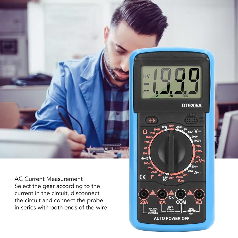 Smart Digital Multimeter LCD Display Multifunctional Circuit Detection Meter for