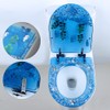 Round Ocean Resin Toilet Seat Slow Close Quick Release Metal