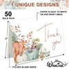 Whaline 50 Pack Fall Thank You Cards Boxed Boho Pumpkin