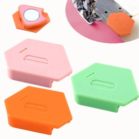 3 Pack Magnetic Seam Guide for Sewing Machine,Multifunctional Polygonal Hemmer Guide with Scale,Universal Sewing Quilting Supplies Accessories Tools(3 Color)
