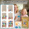 ZLPBAO Tetris Wooden Puzzle Children with Linen Bag, Wooden Tetris