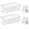 2Pcs Faucet Storage Rack Stainless Steel Sink Caddy Organizer Soap