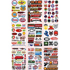 DD Set of 9 Sheets of Sponsors Sticker Film 270 mm x 180 mm Weatherproof
