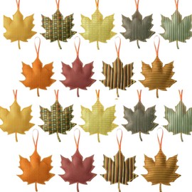 18 Pcs Fall Tree Decoration Thanksgiving Tree Ornaments 3D Felt Maple Leaf Ornaments Pumpkin Hanging Ornaments Fall Harvest Decoration for Home Autumn Party(Orange)