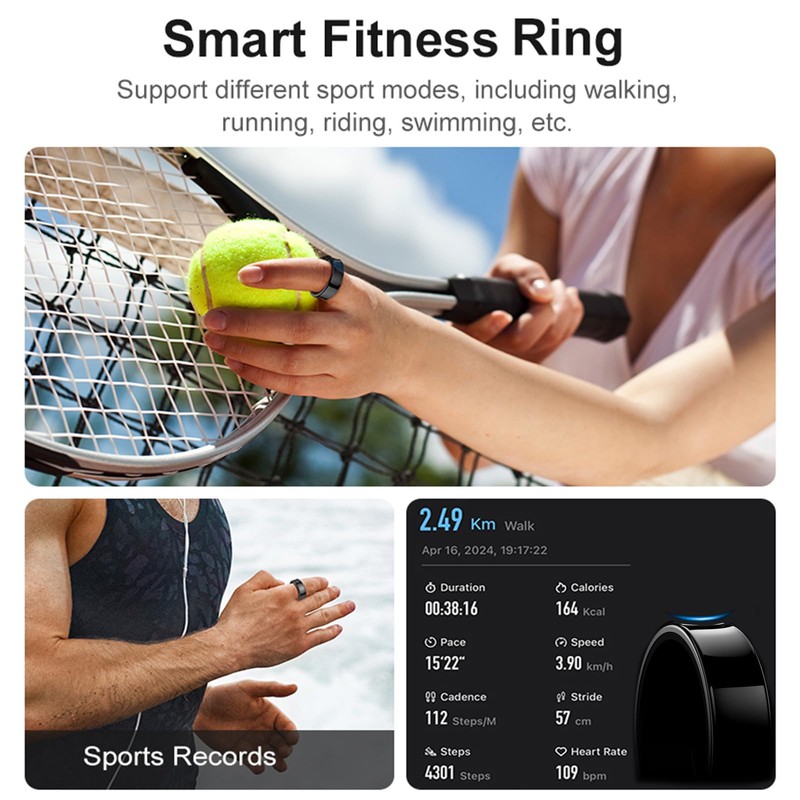 findtime Smart Ring Smart Rings for Men Women IP68 Waterproof