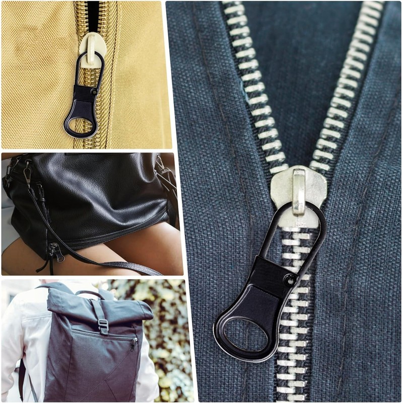 6pcs Replacement Zipper Pull Detachable Zipper Pull Tabs Metal Extender