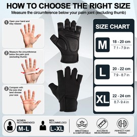 Demark Weight Lifting Gloves for Gym Workouts, Men and Women-M