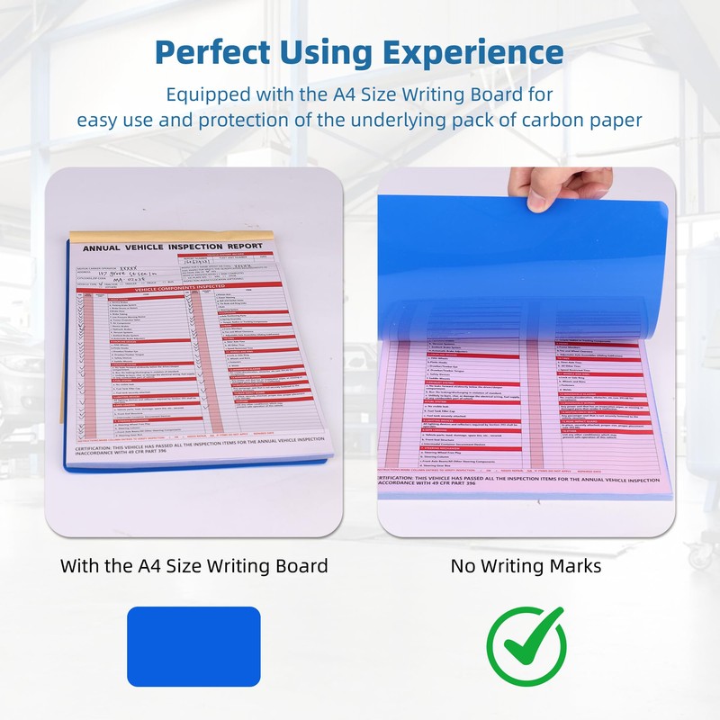 30-Pack Annual Vehicle Inspection Report Form, 3-Ply Carbonless Form and