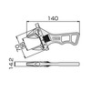 TONE MWRS-36 Short Monkey Wrench (with Graduation) Total Length 5.5