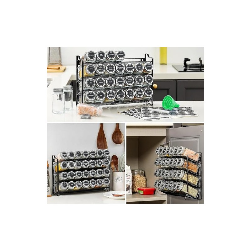 Spice Rack Standing & Wall Spice Organiser Kitchen Organiser with