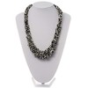 Avalaya Black/White Glass Bead Chunky Necklace/ 60cm Long