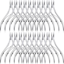 20 Pcs Cuticle Trimmer Cuticle Nippers Stainless Steel Cuticle Remover Pointed Cuticle Cutter Nail Cuticle Clippers Dead Skin Pedicure Manicure Tools for Fingernails and Toenails