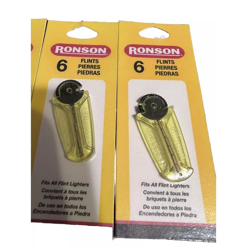 Ronson 6-Flint Dispenser (Single Card) Fits All Flint Lighters Lot