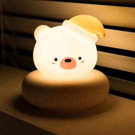 Annmore Nachtlicht Baby Bär Dimmbares Schlaflicht Kinder Aufladbar Stilllicht Neugeborene Erstausstattung