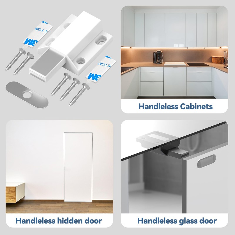 Magnetic Push Latches Without Nail Installation Tonitrui Push to Open