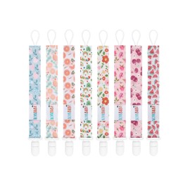 ALVABABY Clips para chupete 8 unidades de 8 correas para chupete para mordedores de bebé 8DP12