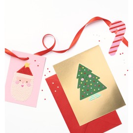 folia 31805 Diamond Painting Set Christmas Stickers with Christmas Motifs and Accessories, Craft Set for Designing Stickers with Rhinestones