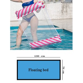 Water Air Mattress, Air Mattress Hammock, Water Hammock 4-in-1 Lounge Chair Pool Lounge Air Mattress Pool Inflatable Hammock Pool Inflatable Hammock for Water Lounger (Red)