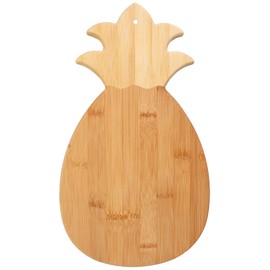 Totally Bamboo Pineapple Shaped Bamboo Wood Cutting Board and Charcuterie Board, 14-3/8" x 7-1/2"